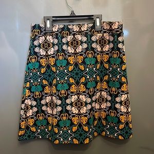 Fun Art Nouveau print mini skirt XS